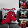 Cartoon Clifford Der Große Rote Hund Kissenbezug Natürliche Leinen Kissenbezug Set All-in-One Dekoration für Sofa Schlafzimmer Stuhl