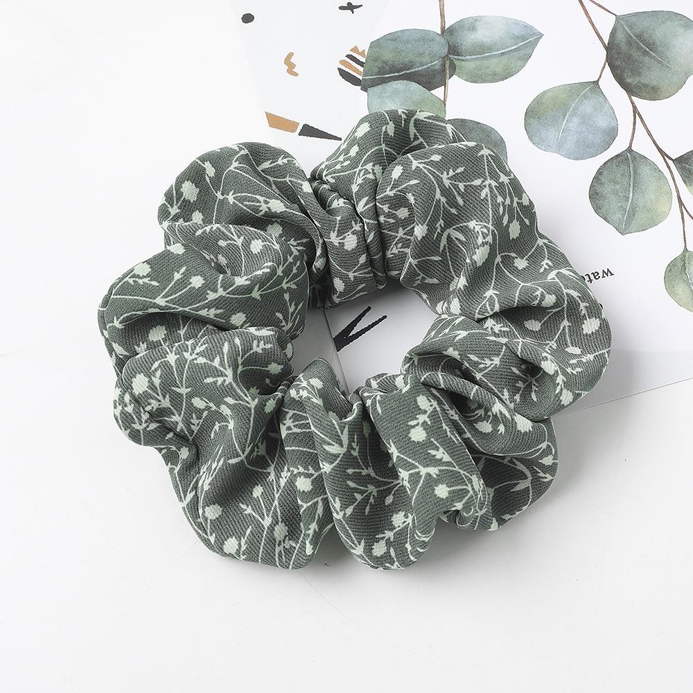Vintage Blumige Mehrschichtige Scrunchies Premium Elastische Haargummis für Damen Niedriger Pferdeschwanzhalter Herbst Tägliches Haaraccessoire