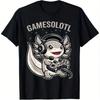 Gamesolotl Axolotl Super Soft TShirt Casual Summer Tops Slight Stretch Fabric Alphabets Pattern Regular Fit Perfect