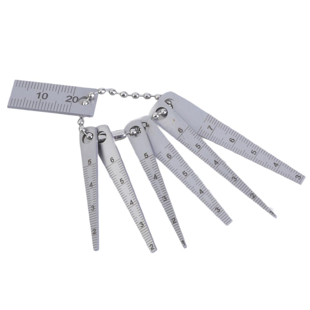 7Piece Stainless Steel Tapered Ruler Set Pocket Sized Gaps Gauge for Engineering Precise Measurement and DIYer Projects