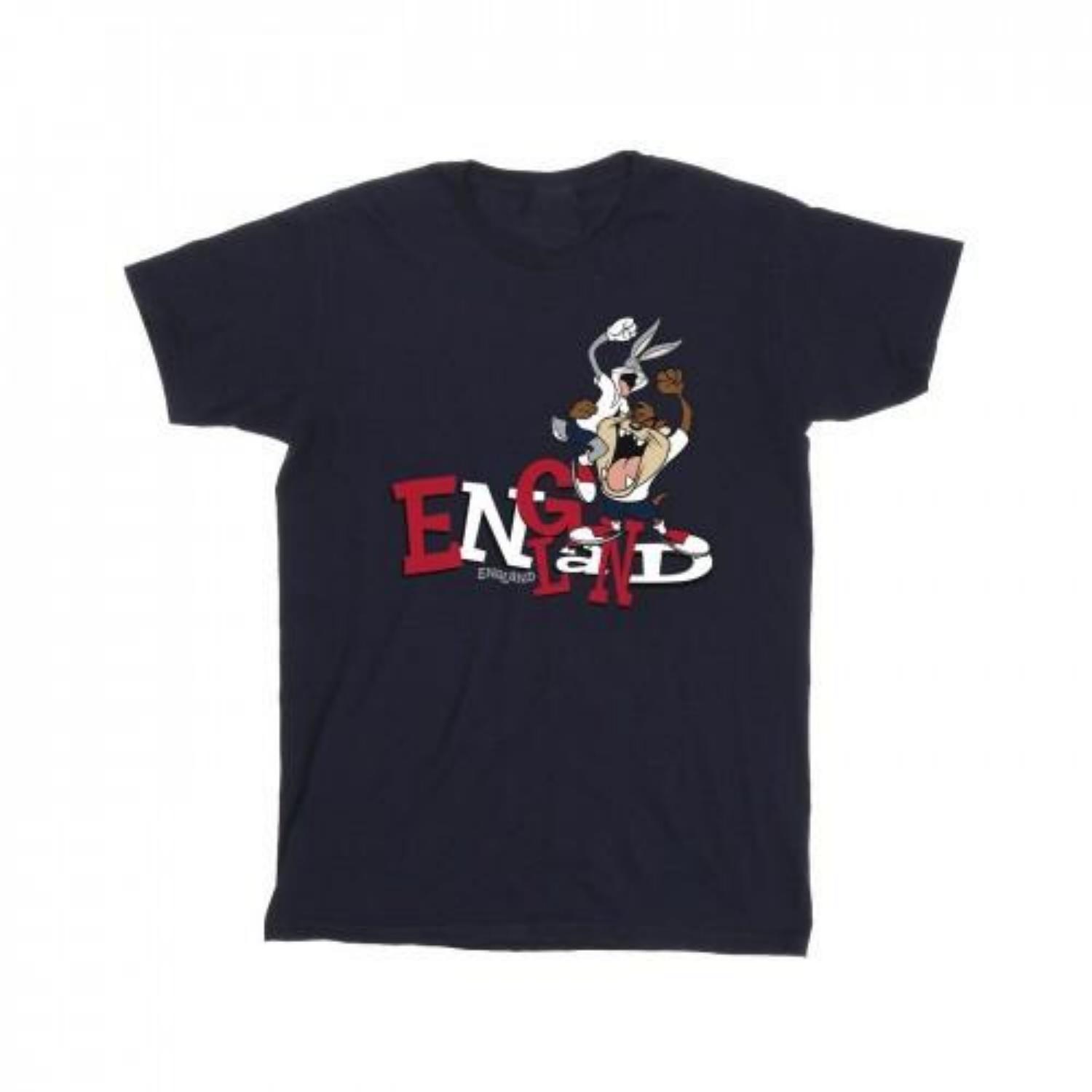Looney Tunes Mens Bugs & Taz England T-Shirt S