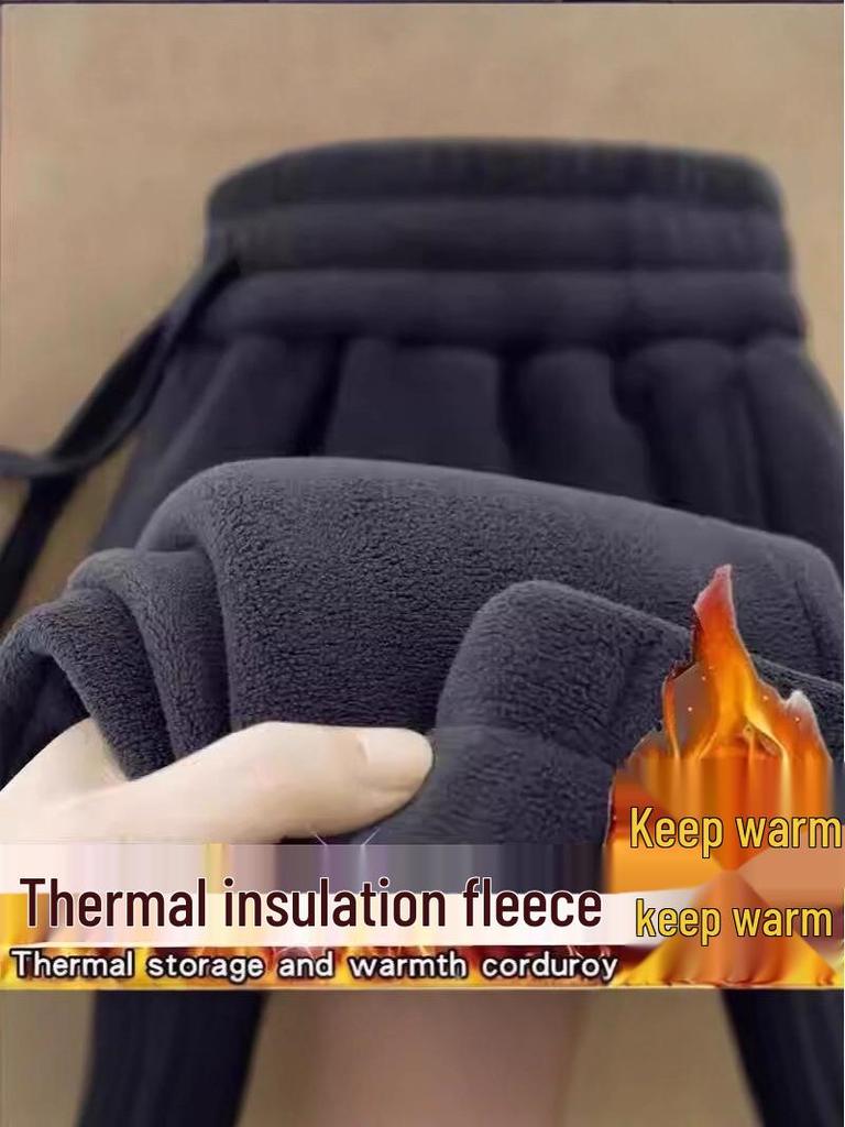 Children's Heavyweight Coral Fleece Joggers for Autumn/Winter - Plus Velvet, Thickened, Loose Fit for Boys, Warm Long Pants for Kids.