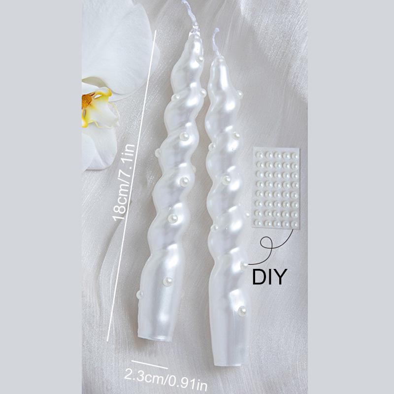 

2 шт./набор Жемчужные свечи Белые Конические Свечи-длинные стержни Романтический Европейский Свадебный банкет Вечеринка День святого Валентина Украшение для дома