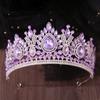 DIEZI Baroque Luxury Queen Princess Crystal Tiara For Women Girls Wedding Party Elegant Trendy Rhinestone Crown Hair Jewelry