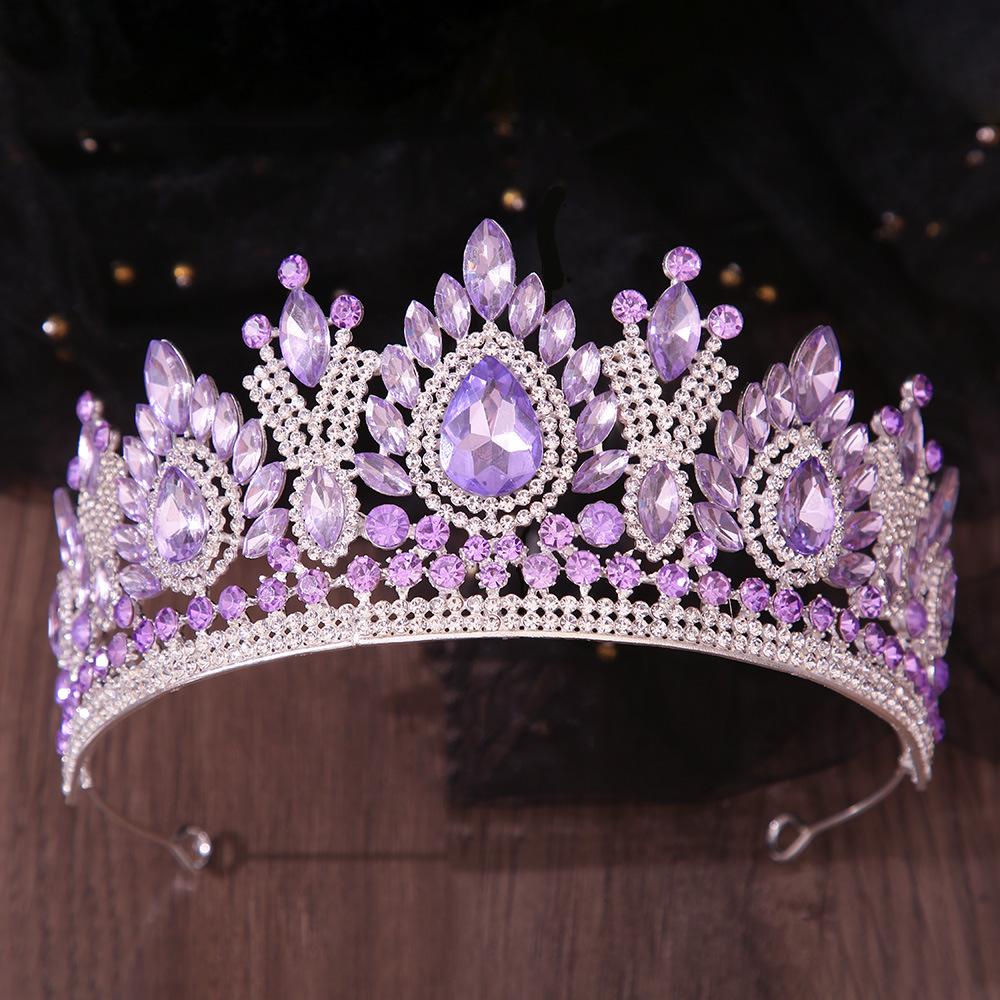 DIEZI Baroque Luxury Queen Princess Crystal Tiara For Women Girls Wedding Party Elegant Trendy Rhinestone Crown Hair Jewelry