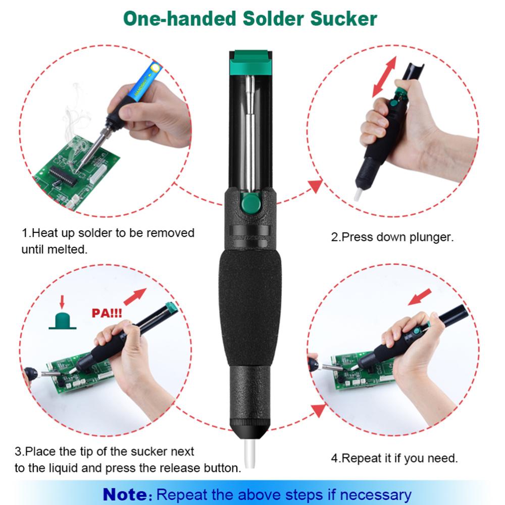 60W Electric Soldering Iron Gun Stand Tool Tweezers Kit Solder Welding Pen Welder