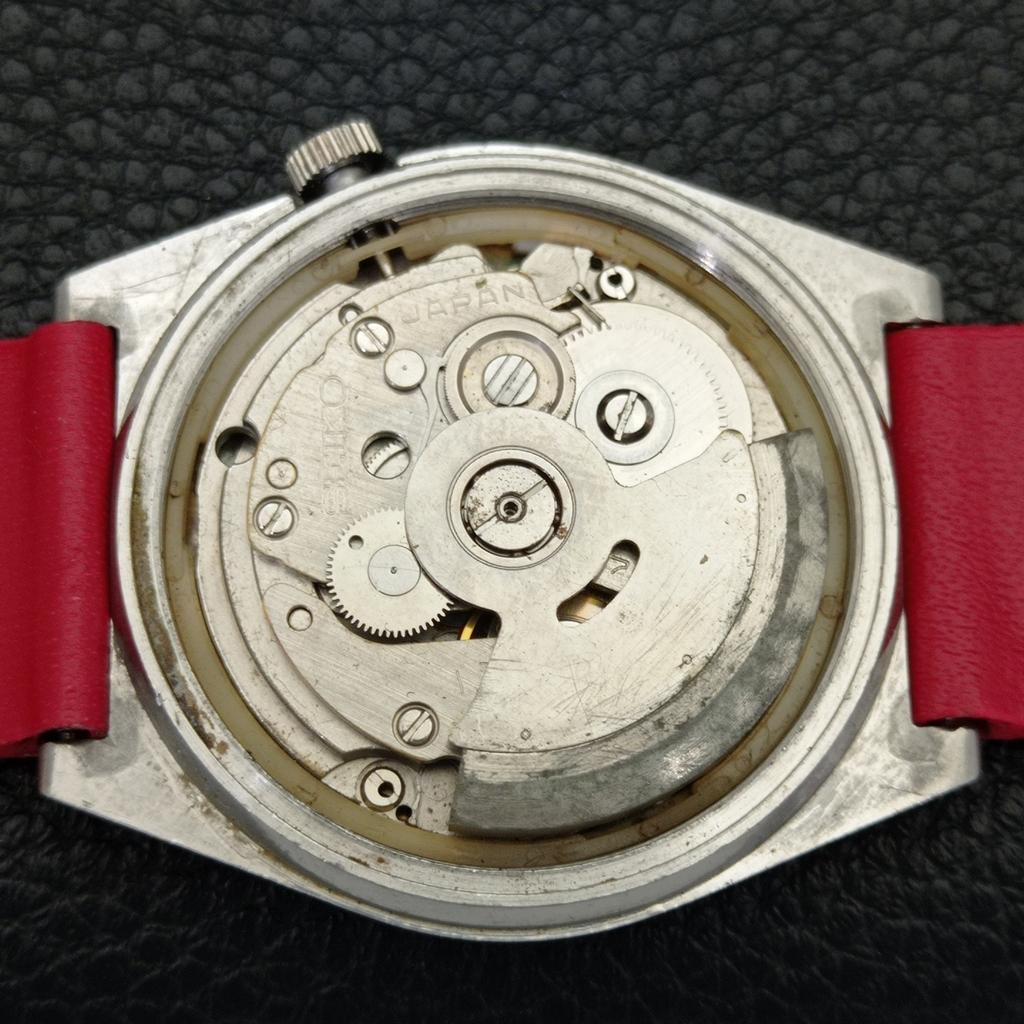 AUTOMATIC 7009A VINTAGE SEIKO 5 JAPAN MENS RED COLOR DIAL WATCH a701564-5 R206b-a701564