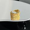 Collection retro Italian court style brushed hollow lace open ring women's fashion niche versatile ring