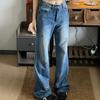Stylish Cute Puppy Embroidery Loose Jeans Spring Autumn High Waist Denim Pants Women's Clothing Vintage Casual Straight Trousers