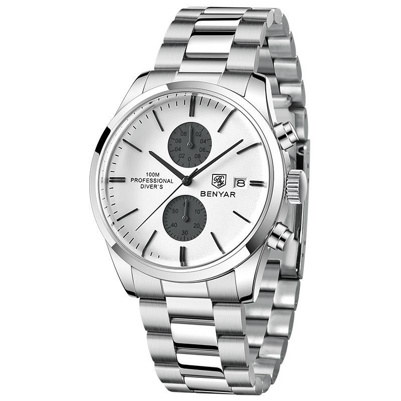 New Men's Watch Multifunctional Quartz Watch Fashion Business Waterproof Watch Men's Wrist Watch