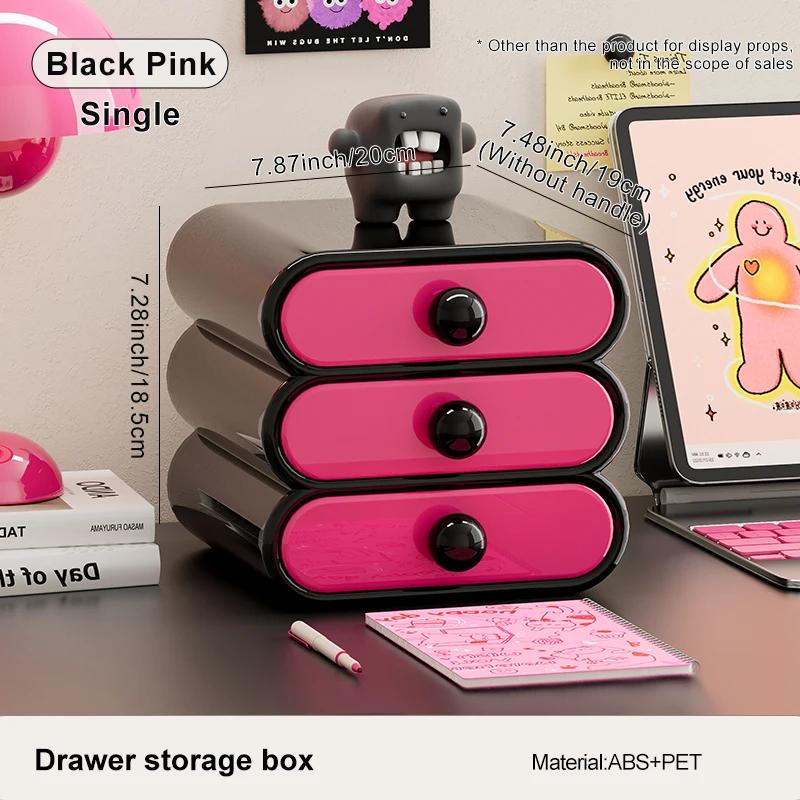 UFORU Cosmetics Storage Box Home Dressing Table Advanced Sense Bedroom Large Capacity Removable Drawer Desktop Storage Cabinet