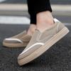 Sapatos casuais masculinos deslizamento em lona mocassins confortáveis ​​andando apartamentos para homem cara antiderrapante mocassins macios tênis verão