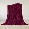 Couverture en Flanelle Étoiles Florales Bordeaux Chaude Douce Halloween Noël Canapé Chaleureux Confortable Décoratif Cadeau pour Toutes les Saisons