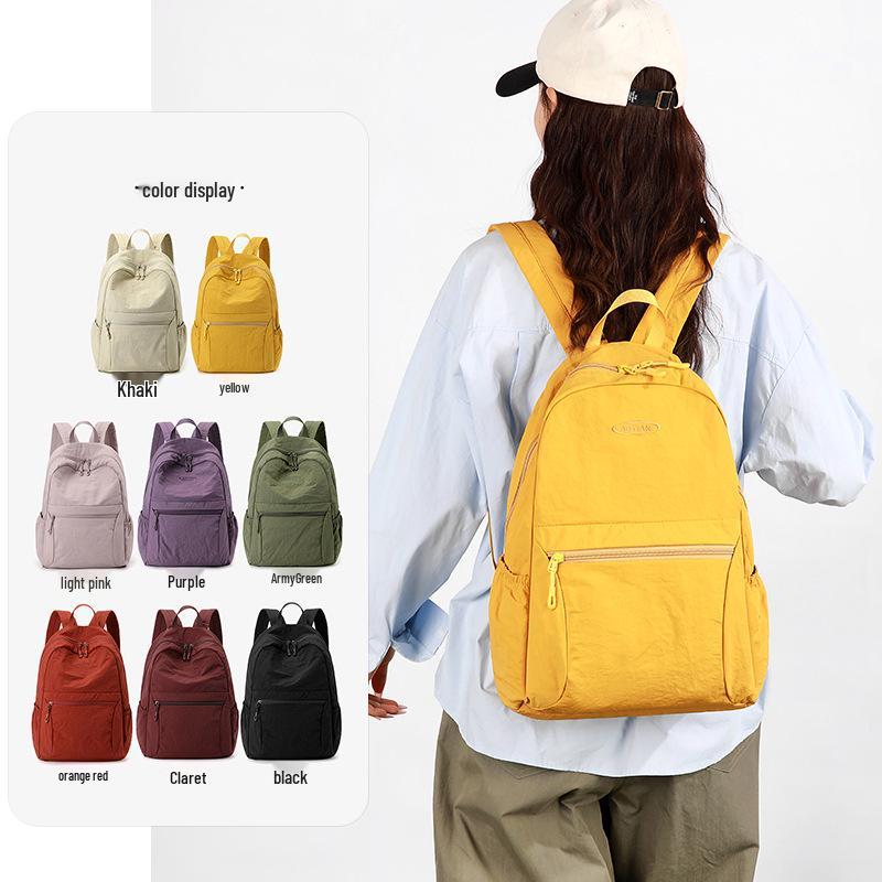 Korean Style Pleated Backpack: Large Capacity, Lightweight, Multiple Colors, Ideal for Female Students & Travel