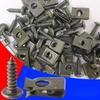 20/40/60Pcs U-Shaped U-Type Fastener Clips Iron Metal Screw Clips  Car Accessories
