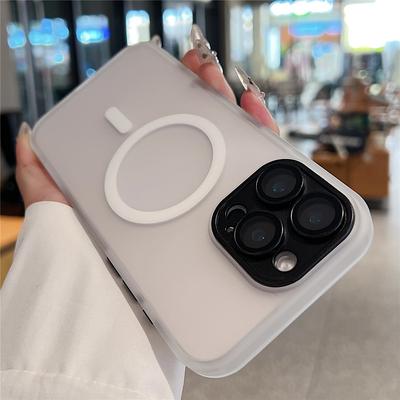 Funda magnética mate translúcida a prueba de golpes para iPhone 11, 12 Pro Max, 12 Mini, 11Pro, 12Pro Max con carga inalámbrica Magsafe