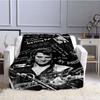 Various Styles of E-Elvis Pattern 3D Printed Rock Singer Sofa Blankets, Suitable for Adult and Children's Bedrooms and Living