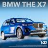 1/32 BMW X7 SUV Alloy Toy Car Model Wheel Steering Sound and Light Children's Toy Collectibles Birthday Gift
