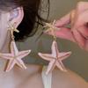 Ear Pendant Starfish Metal Stud Earrings Bohemia Style Long Tassel Earrings  Festival