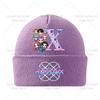 Anime Cartoon KPop Knitted Hat Winter Warm Windproof Hat Cartoon Anime Letter Pattern Knitted Hat Children's Birthday Gift