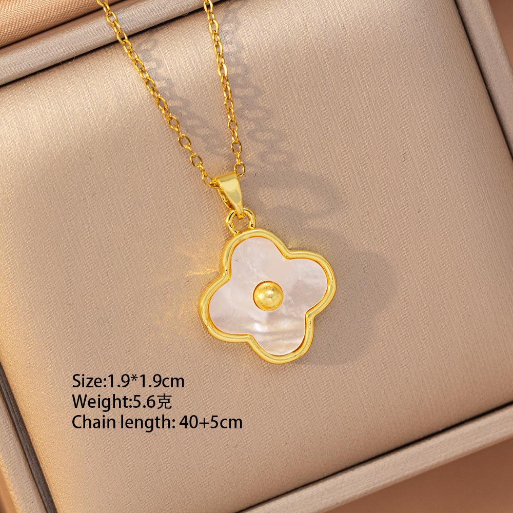 [Titanium Steel] Necklace Women's Copper Micro-inlaid Electroplating Advanced Sense Delicate Clavicle Chain Jewelry