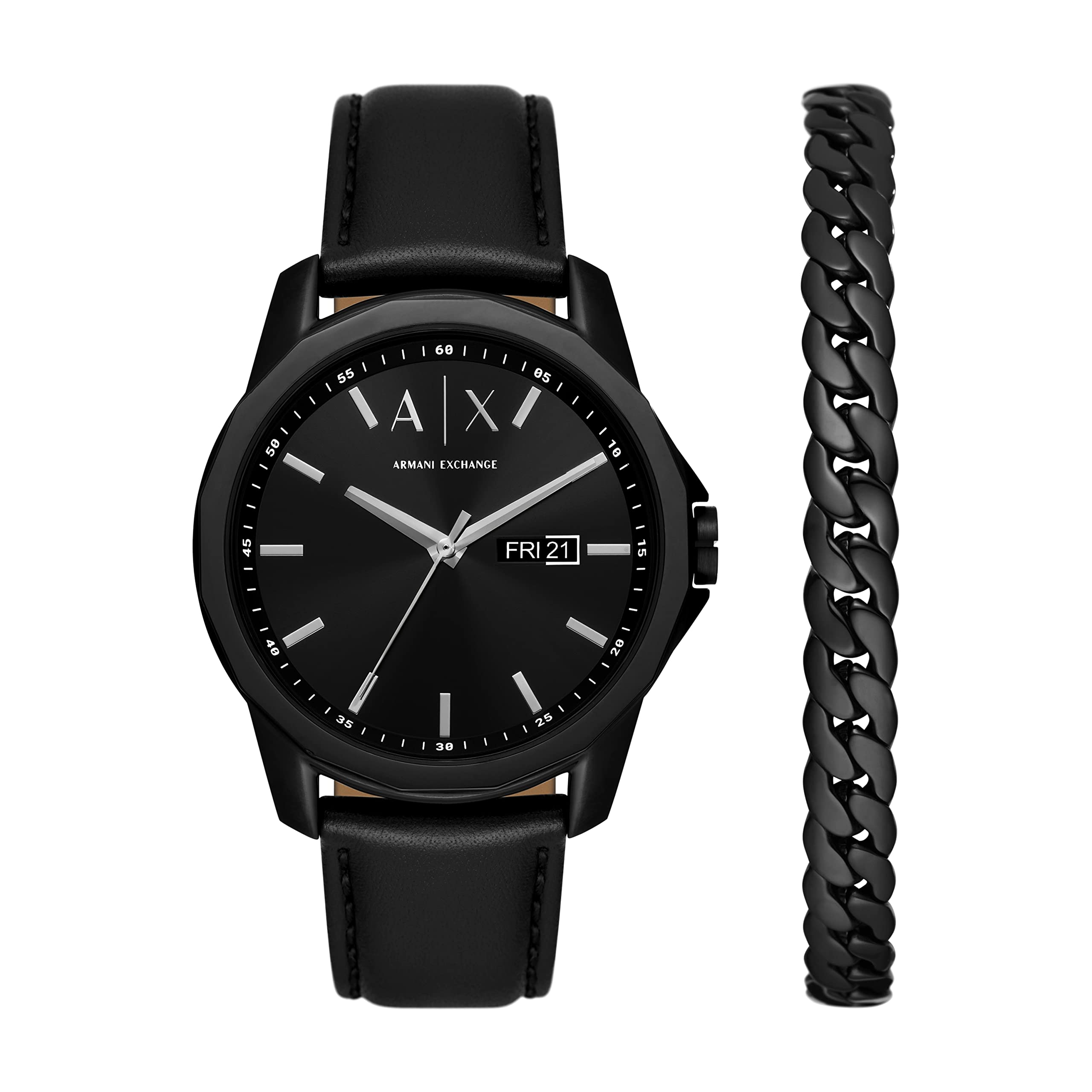 

Часы Armani AX7147SET черные [AX Exchange] мужские чёрный