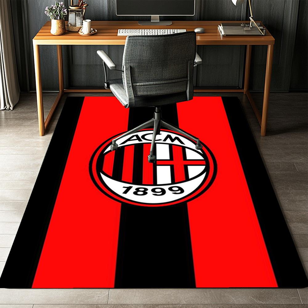 AC Milan Printed Carpet,Rug,for Office Chair Living Room Bedroom Kitchen Room Decor Gifts.