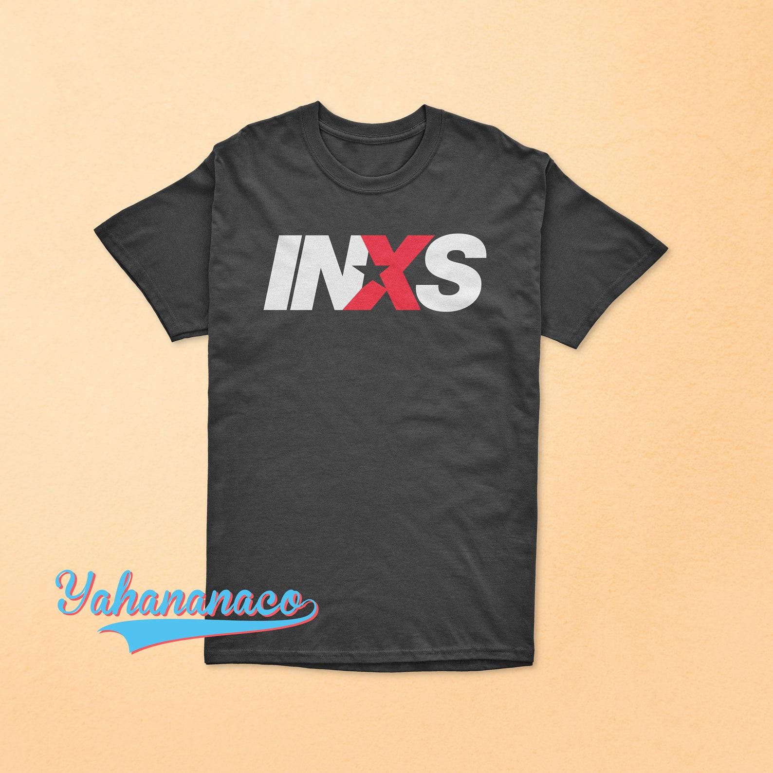 INXS Band T-Shirt Australian Rock New Wave Alternative Rock Michael Hutchence Music Band Black White Sport Grey Gildan T-Shirt L