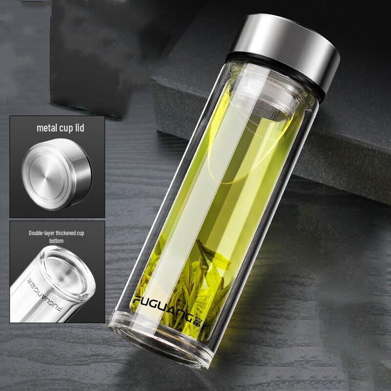 Fuguang Jiahe Double-Layer Glass Tea Cup