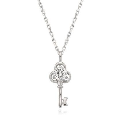 Puremond Key & Lock 925 Silver Necklace OTN224302D
