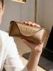 Gucci brown leather hard-case sunglasses case with gold logo