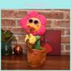 Saxophone Sunflower Plush Toy With Singing And Dancing Functions For Childrens Gift
