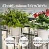 Metal Balcony Hanging Flower Holder Rack, Iron Opening Rail Floral Display Shelf, No Assembly Simple