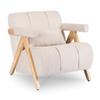 Renato Beige/Modern Oak Lounge Armchair
