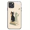 Kitten Tempered Glass Case For iPhone 17 16 Plus 15 Pro 13 14 12 Anti Scratch Raised Camera Lens Protection Cellphone Shell