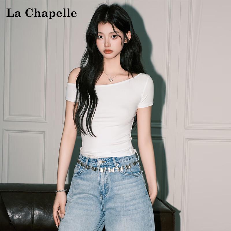 La Chapelle Women s 2025 Summer Off-Shoulder Slim Top S