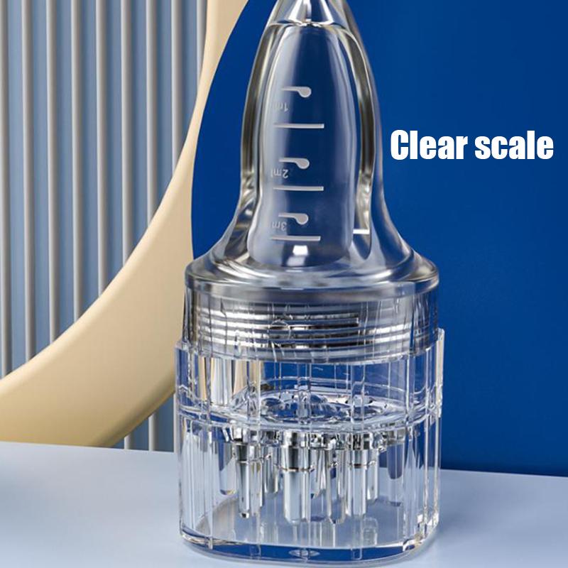 Šestijehelní aplikátor na pokožku hlavy Tekutý hřeben Kořeny vlasů Medicína Hřeben Vlasy pro růst vlasů Sérum s olejem Vyživující masážní přístroj