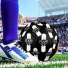 Black And White Stripes With Star Printed No. 5 Soccer Balls, High-Quality, Anti-Slip, Protective Football, A Unique Gift ,Birthdays,Christmas Gifts