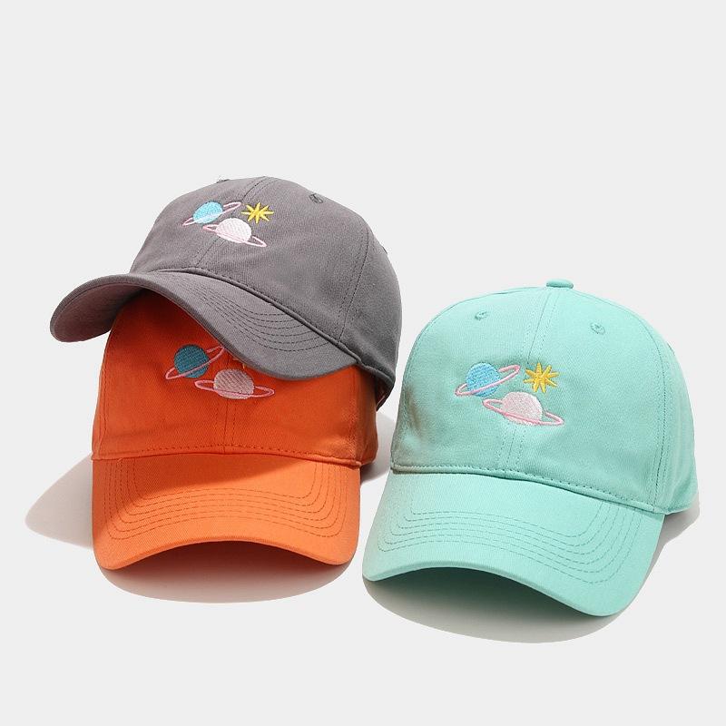 New baseball cap trendy small fresh literary asteroid embroidery curved brim cap ins casual sun hat