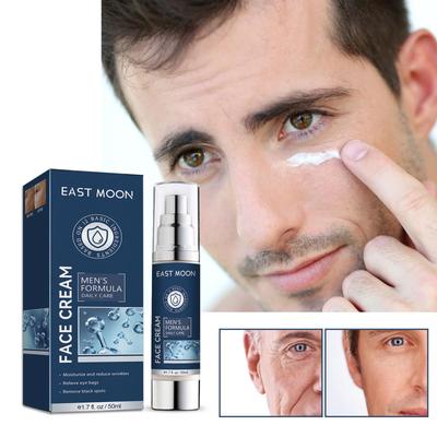 East Moon Pánský krém na obličej 50 ml - Redukuje jemné linky vrásky anti-aging krém na obličej zpevňuje pleť hydratační pleťový krém pro péči o obličej