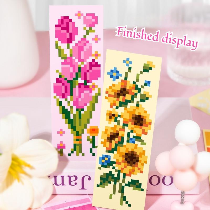 Mosaic Sticker Self-made Bookmarks Jigsaw Color Square Stress-relieving Game Children's Intelligence Enlightenment DIY Stickers