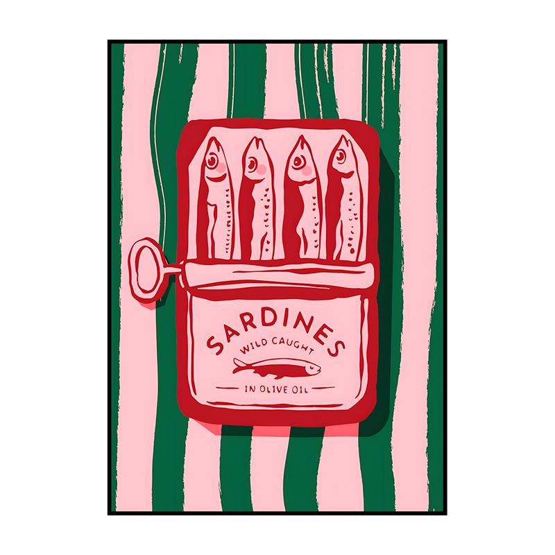 Sardinenbüchse Poster Modern Klassisch Druck Ausstellung Surrealismus Leinwandbild Wandkunst Bild für Zimmer Zuhause Küche Dekorat