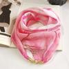 Luxury Silk Scarf Printed Small Square Scarf Fashion Magnetic Buckle Scarf  For Women