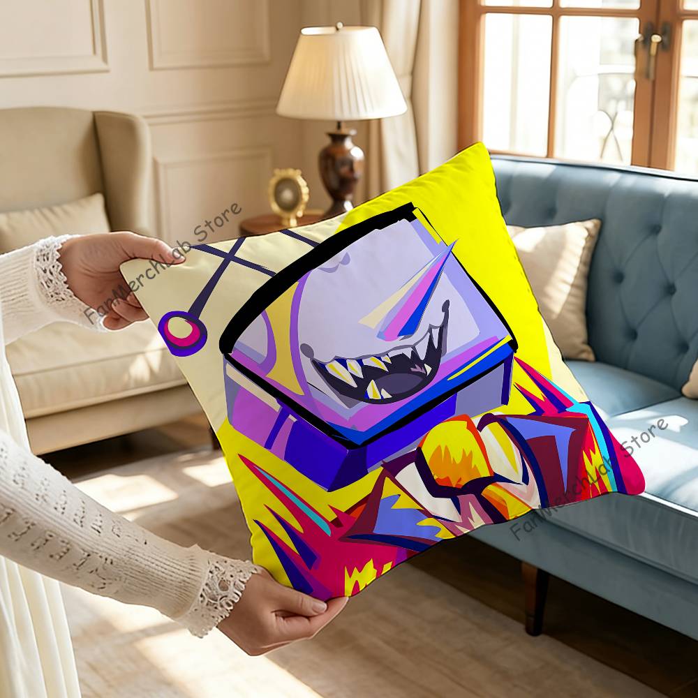 Game DDeltarune TTenna Pillow Covers Cartoon Sofa Decorative Home Doublesided Printing Short Plush Cute Cushion Cover