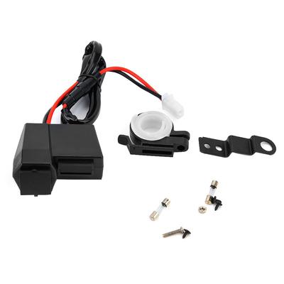 4 In 1 Cigar Lighter Socket Dual USB Charger LED Voltmeter with On Off Switch For Motorcycle