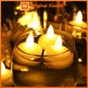 Xiaomi 12/24 stk Flammeløse flytende telys Batteridrevet LED røykfrie stearinlys lys for svømmebasseng Bryllupsbursdagsdekorasjon