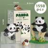 Panda Flower Micro Building Blocks - Assembly Toy for Kids, Compatible with Lego