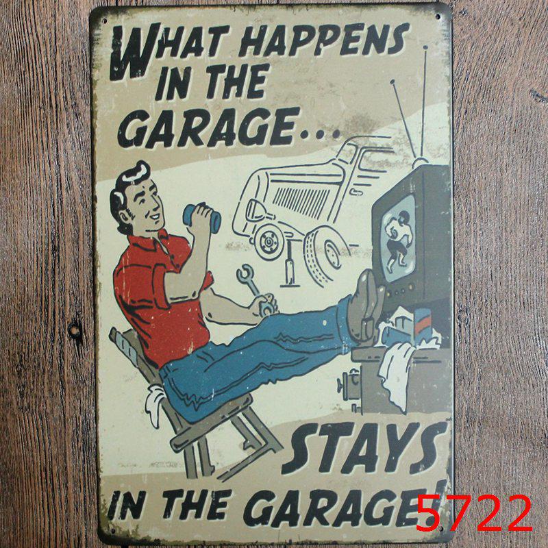 Retro Car Repair Shop Tin Sign for Bar or Living Room Decor