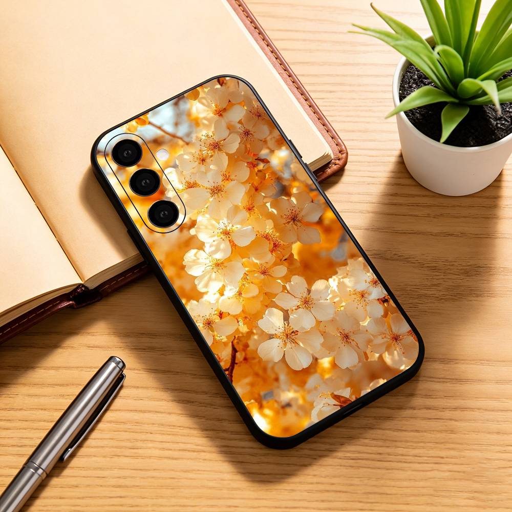 

F-Flower Phone Case For Samsung Galaxy A73,A72,A71,A70,A53,A52,A51,Soft Silicone Black Cover Samsung a71 4g