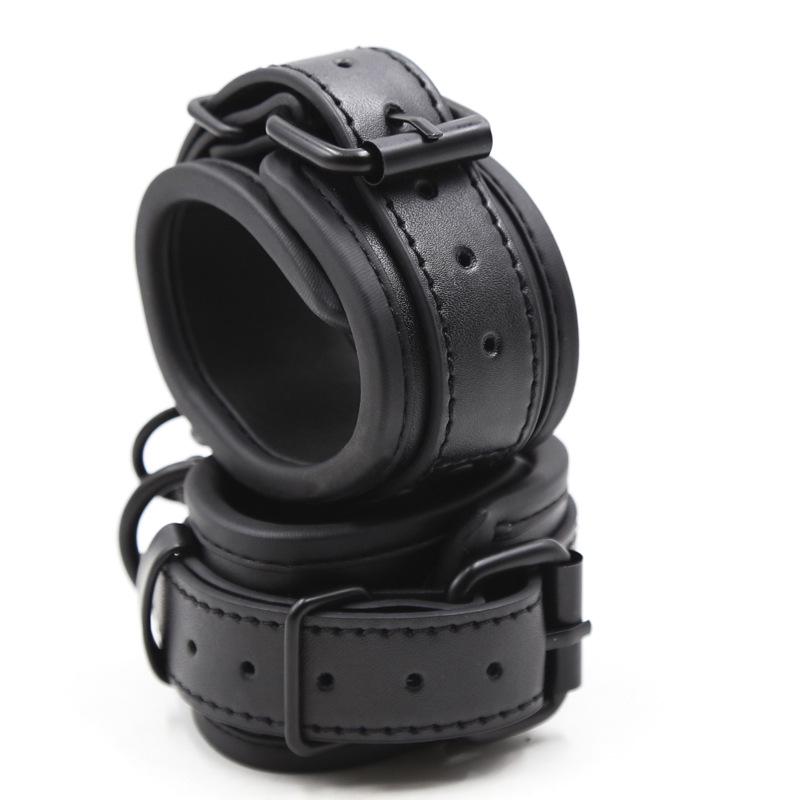 Leather Handcuffs for Erotic Play and Performance Props